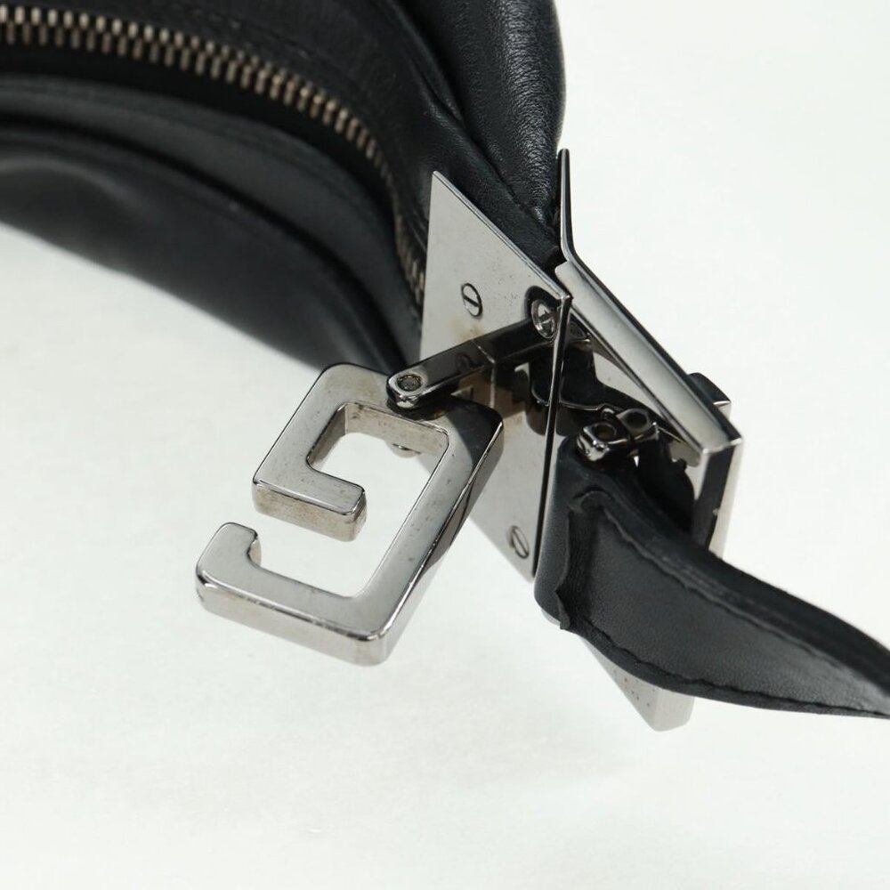 Authentic GUCCI Shoulder Bag Leather Black Silver 001 3341 3444 - Picture 7 of 16